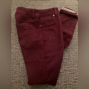 Maurices Rich Maroon Jeggings